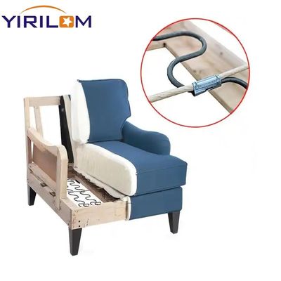 Op maat gemaakte grootte Zwarte verf 3.6mm Stalen bekleding Ronde bank Zigzag lente