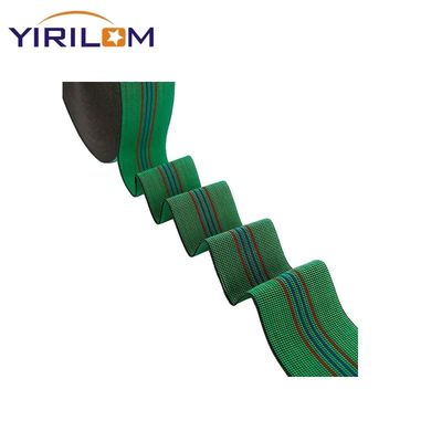 1.4mm-1.5mm Dikte Sofa Webbing Polypropyleen Rubber Materiaal in groene kleur voor uw behoeften