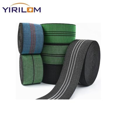 Custom 50mm Breedte 1,5mm Dikte Sofa Webbing met 50% Stretch voor Meubels Stoffering Rubber Tape