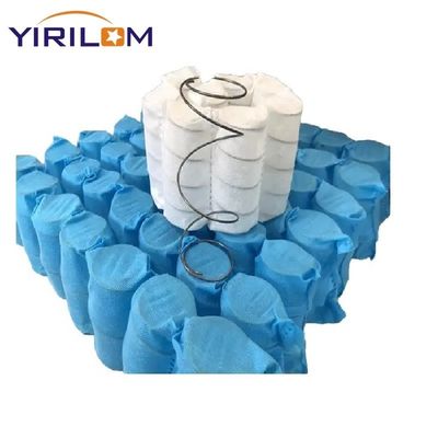 Op maat gemaakte witte of blauwe 1,8 mm draaddiameter elastische zakveer spoelen voor sofa kussen