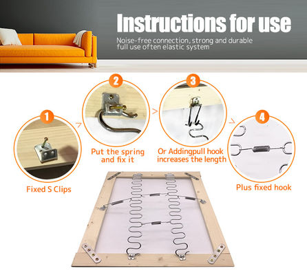 Duurzame stoel accessoires 4-holes veer clips met 0,8 mm/1,0 mm dikte voor meubilair hardware fittings