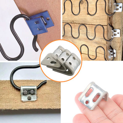 Duurzame stoel accessoires 4-holes veer clips met 0,8 mm/1,0 mm dikte voor meubilair hardware fittings