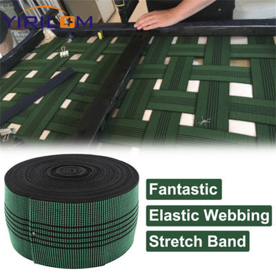 Polyester high elasticity sofa webbing met rubber voor het repareren van meubels en elastische band