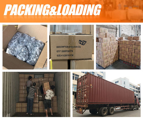 4-holes zinkgeplatte veerclip voor sofa-hardware met een half plastic bedekt ontwerp