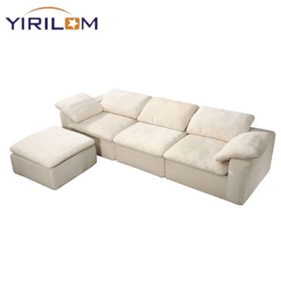 Morden Cloud Modulaire Compressiebank Scandinavische Gebogen Bank Modulaire Lounge Meubels Luxe Compressie Module Sofa