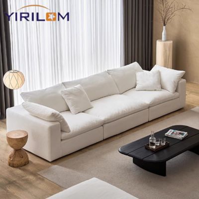 Morden Cloud Modulaire Compressiebank Scandinavische Gebogen Bank Modulaire Lounge Meubels Luxe Compressie Module Sofa