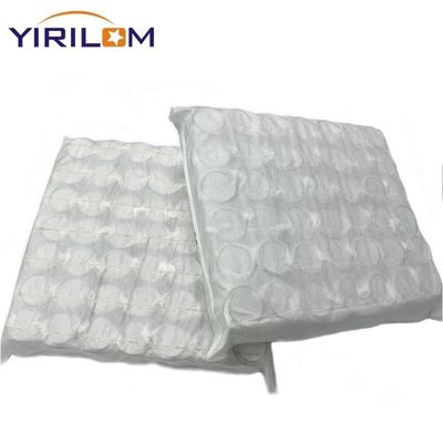 Customized White Fabric Sofa Pocket Spring Unit with Cylindrical Shape and Compressed Rolled Design