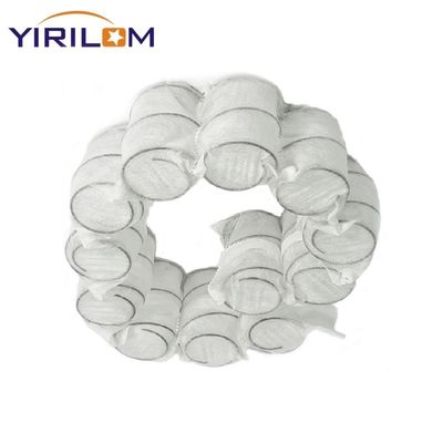Customized White Fabric Sofa Pocket Spring Unit with Cylindrical Shape and Compressed Rolled Design