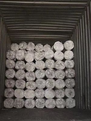 Customized White Fabric Sofa Pocket Spring Unit with Cylindrical Shape and Compressed Rolled Design