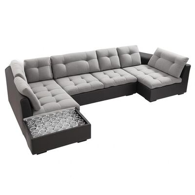 Op Maat Gemaakte Sofa Pocketvering met Hoog Koolstofstaaldraad en Vliesstof Bekleding
