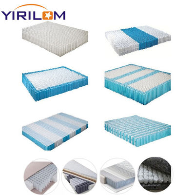 Goede prijs Wit en blauw onafhankelijk matras met zakveer, gecomprimeerd rollenpakket voor gemakkelijk vervoer online