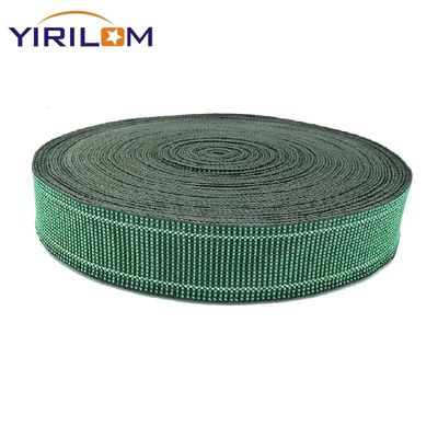 1.4mm-1.5mm Dikte Sofa Webbing Polypropyleen Rubber Materiaal in groene kleur voor uw behoeften
