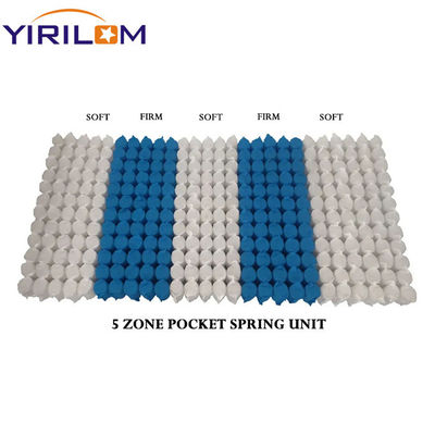 Gepersonaliseerde 3/5/7/9 Zoned Pocket Spring Unit met 1.0mm-2.3mm Draaddiameter voor Matras