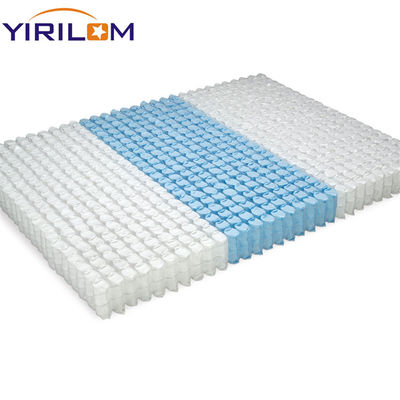 Hoge koolstofstaaldraad 5-zone pocketveringunit voor matras met opgerolde en gecomprimeerde verpakking