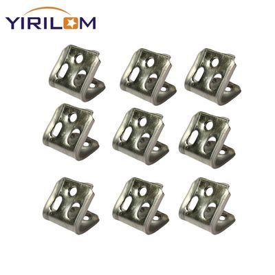 4-holes zink gecoate bank veer clip met halve plastic dekking voor meubel bekleding reparatie