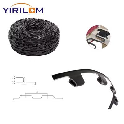 200m rolllengte bank Plastic bevestigingsclip strip met nylon en PP materiaal voor 10cm, 12cm, 15cm knoop afstand
