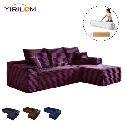 Goede prijs Groothandel L-vormige Wolkenbank Pluche Samendrukbare Sectionele Sofa Aanpasbaar voor Minimalistische Woonkamer online
