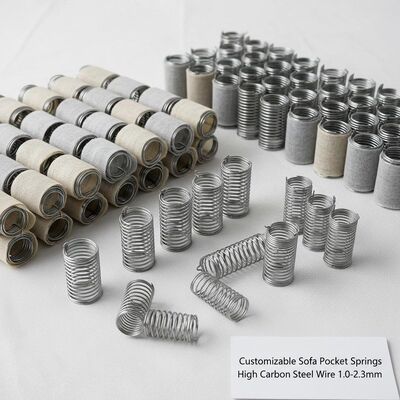 High Carbon Steel Wire Sofa Pocket Spring met aanpasbare grootte en gecomprimeerde verpakking