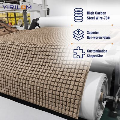 Mini Pocketveringunit met individueel verpakte veren en stalen randdraadframe in fabriek op maat gemaakt formaat