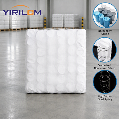 80gsm White Non-woven Fabric Pocket Spring Unit with 1.0mm-1.8mm Steel Wire for Customized Sofa Seat Cushion