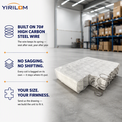 OEM ODM Custom Pocket Coil Spring Unit voor Sofa Stoelkussen en Meubelstoffering Fabrikanten Levering