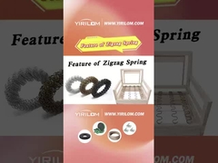 Op maat gemaakt Grootte Zwarte verf 3.6mm Stalen bekleding Ronde bank Zigzag lente